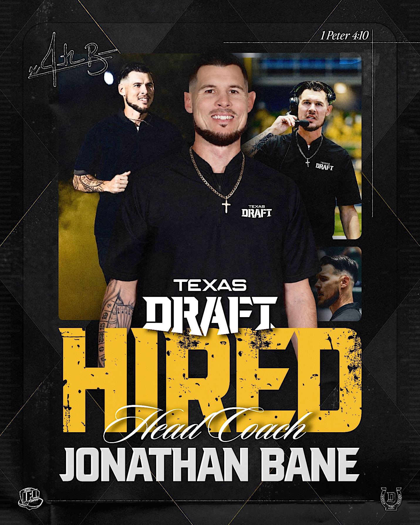 Jonathan Bane, inaugural head coach of The Texas Draft